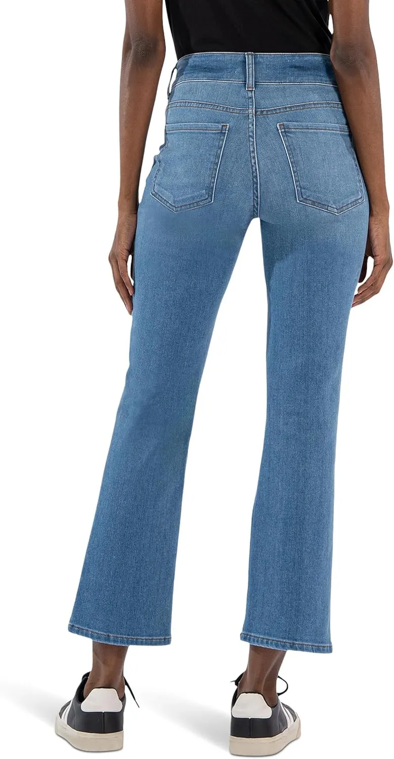 KUT from the Kloth Women's Kelsey High-Rise Ankle Flare-frt Welt-Double Button Wb