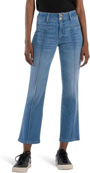 KUT from the Kloth Women's Kelsey High-Rise Ankle Flare-frt Welt-Double Button Wb