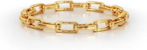 L & M Accessorize - 925 Sterling Silver 18K Gold Plated Chain Ring