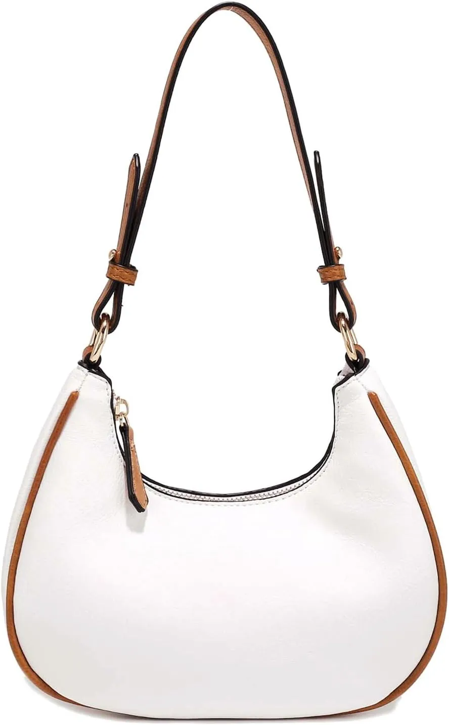 LA TERRE Small Crescent Shoulder Bag Under the Arm Purse Handbag for Women