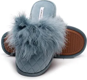 Lady’s Fluffy Velvet Comfortable Scuff Women’s Closed toe House Slippers