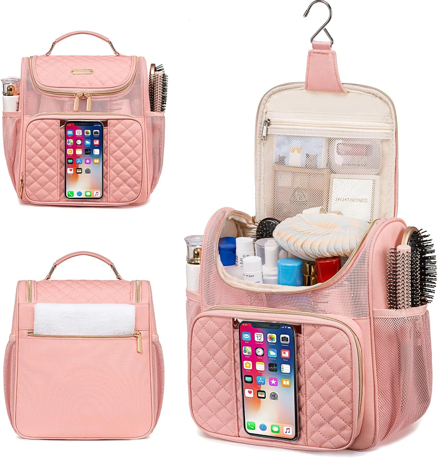 Large Toiletry Bag for Women Men,Portable Shower Caddy For College Dorms,Gym Shower Bag for Women, Quick Dry Hanging Toiletry Bag Bathroom Accessories Bag for Traveling, Camping Essentials