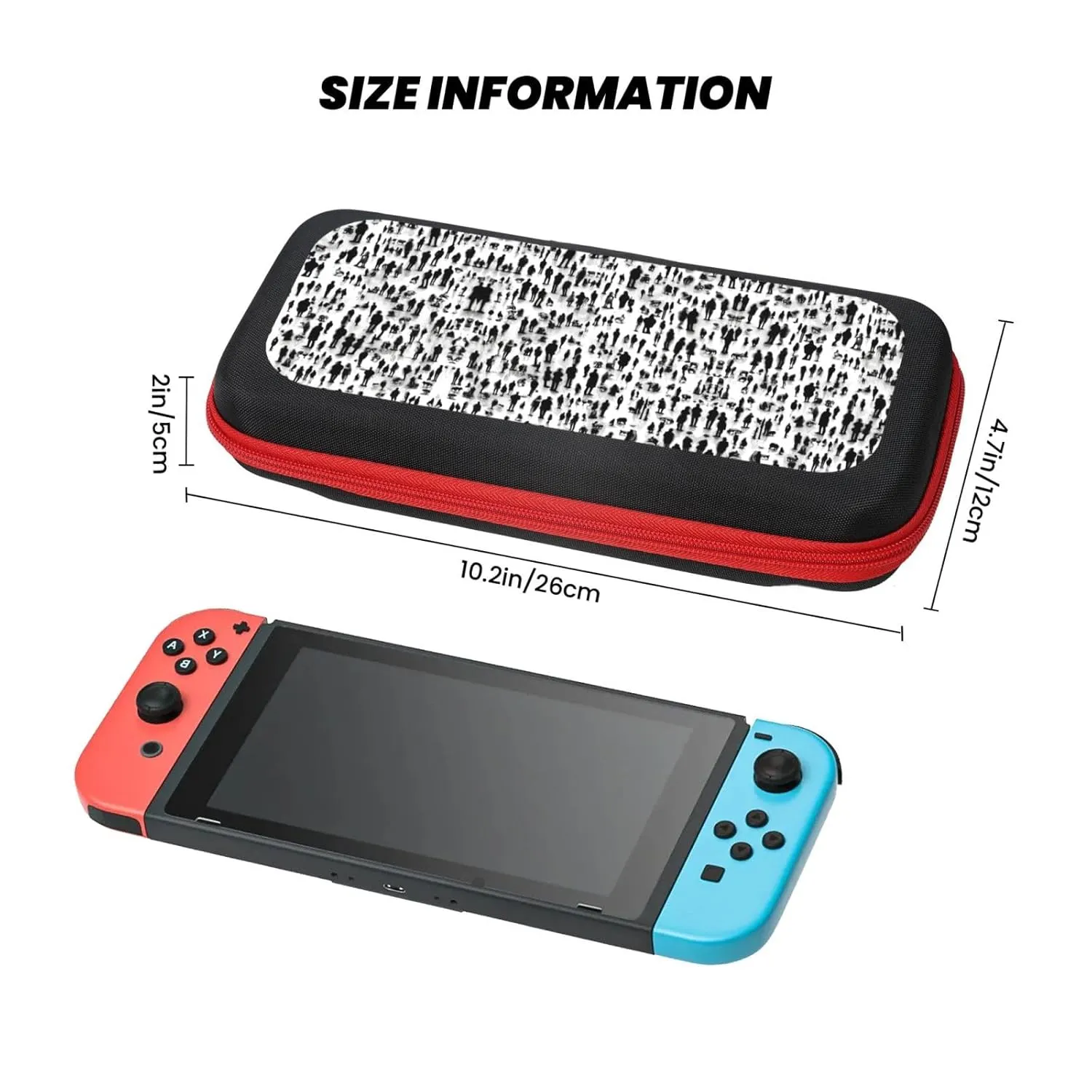 LASPEET Wrestlers Sports Carrying Case For Switch Oled,Hardshell Storage Bag With 20 Game Cartridges For Switch Console