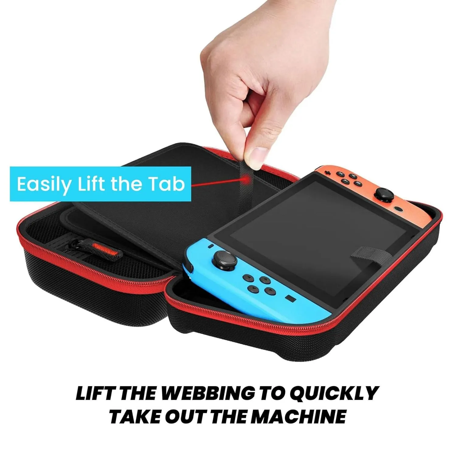 LASPEET Wrestlers Sports Carrying Case For Switch Oled,Hardshell Storage Bag With 20 Game Cartridges For Switch Console