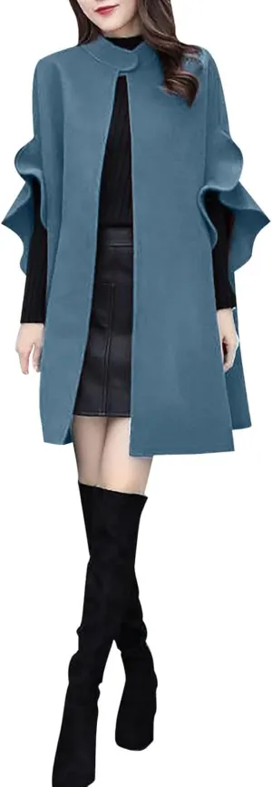 LCMTWX Women's 2023 Fashion Winter Coat Office Sleeveless Button Woolen Jacket Coat Winter Coat Women Womens Trench Coat