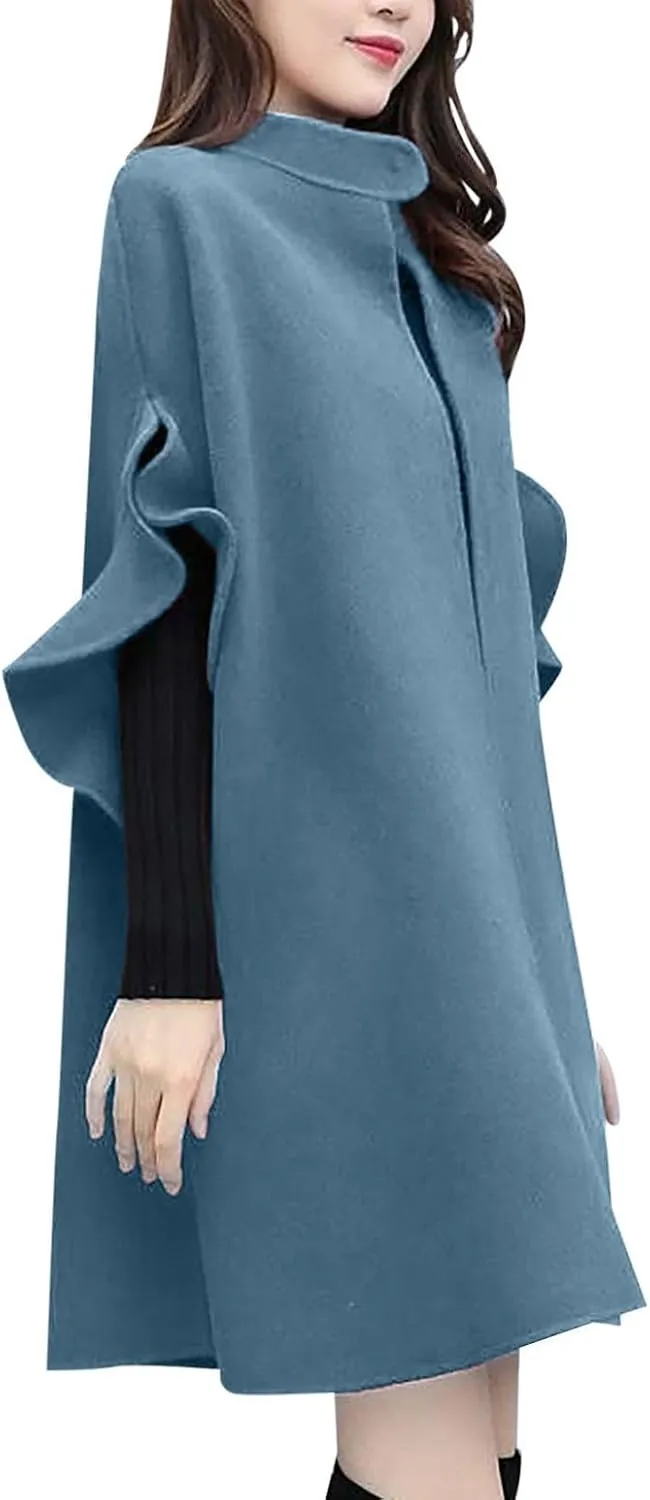 LCMTWX Women's 2023 Fashion Winter Coat Office Sleeveless Button Woolen Jacket Coat Winter Coat Women Womens Trench Coat