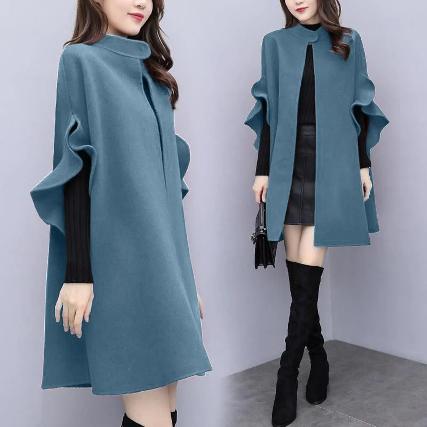 LCMTWX Women's 2023 Fashion Winter Coat Office Sleeveless Button Woolen Jacket Coat Winter Coat Women Womens Trench Coat
