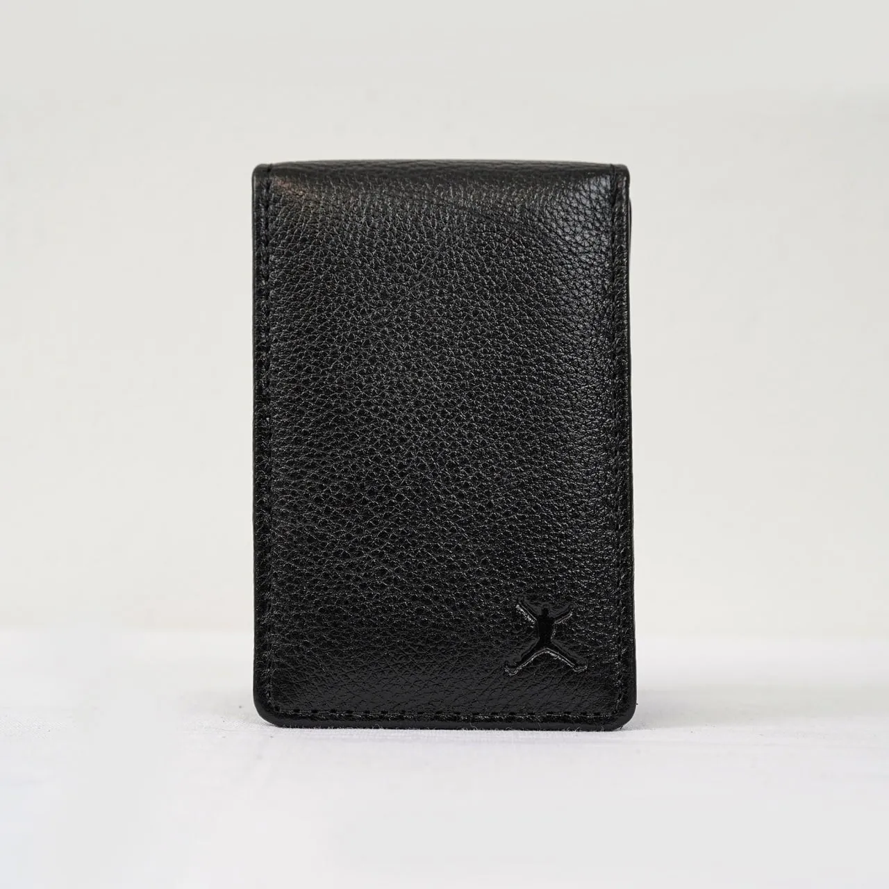 Leather Magnetic Card Holder - Black