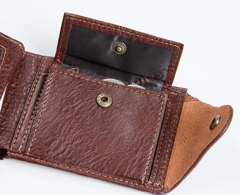 Leather Wallet with Zipper/Coin Pocket