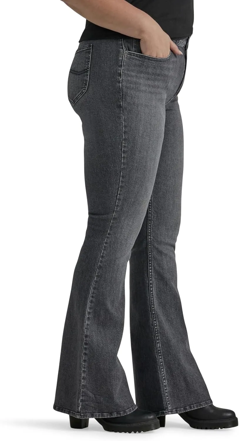 Lee Women's Plus Size Legendary Mid Rise Flare Jean