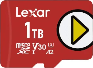Lexar 1TB PLAY micro SD Card, UHS-I, C10, U3, V30, A2, Full HD, 4K, Up To 160/100 MB/s microSDXC Memory Card, Expanded Storage for Nintendo Switch, Gaming, Smartphones, Tablets (LMSPLAY001T-BNNNU)