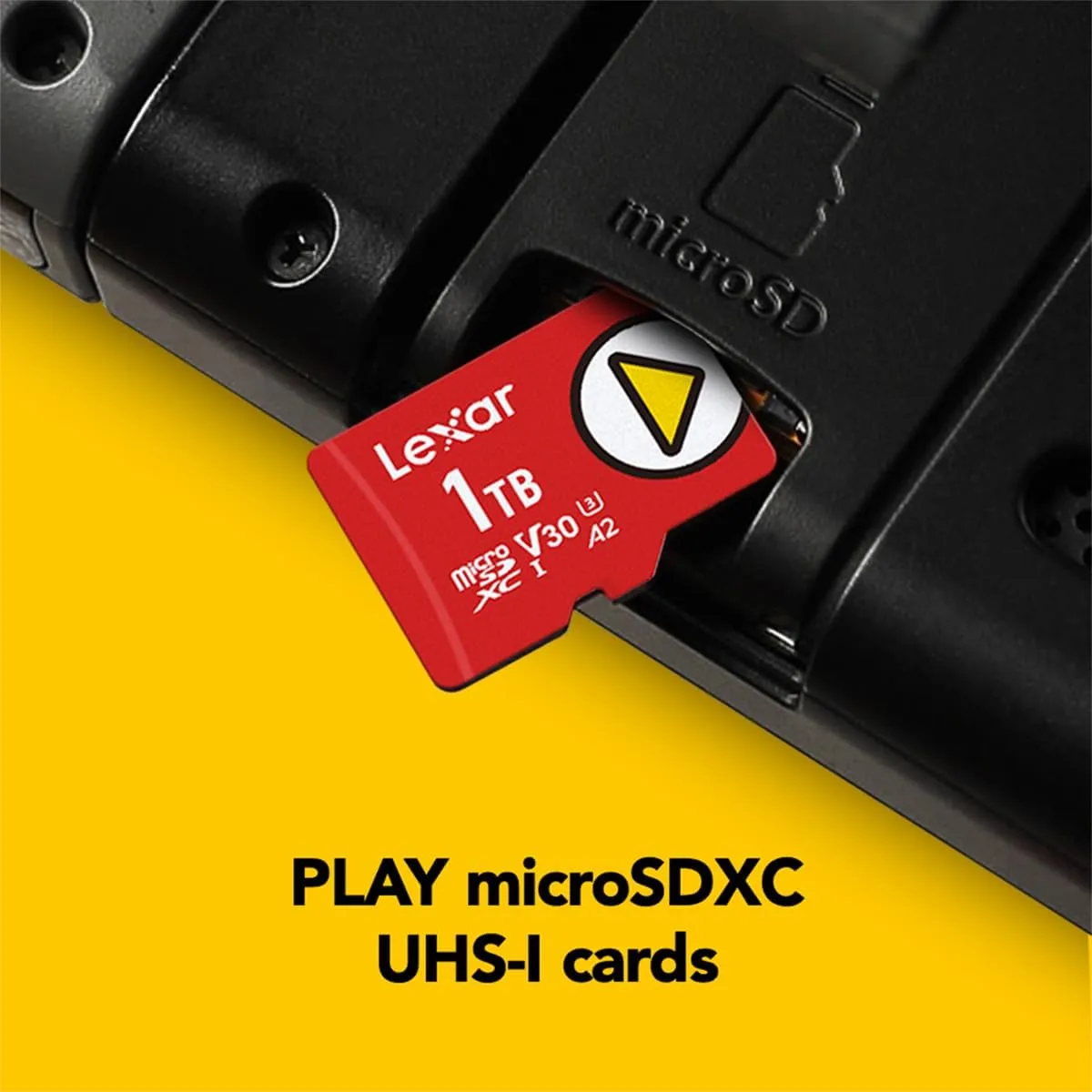 Lexar 1TB PLAY micro SD Card, UHS-I, C10, U3, V30, A2, Full HD, 4K, Up To 160/100 MB/s microSDXC Memory Card, Expanded Storage for Nintendo Switch, Gaming, Smartphones, Tablets (LMSPLAY001T-BNNNU)