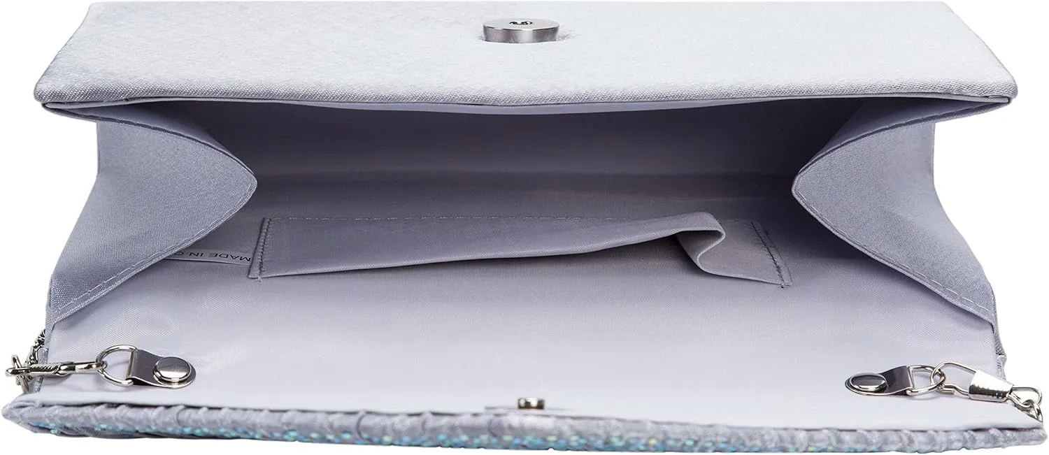 LIFEWISH Envelope Evening Bag Glitter Rhinestone Clutch Purse Wedding Party Shoulder Bag for Women
