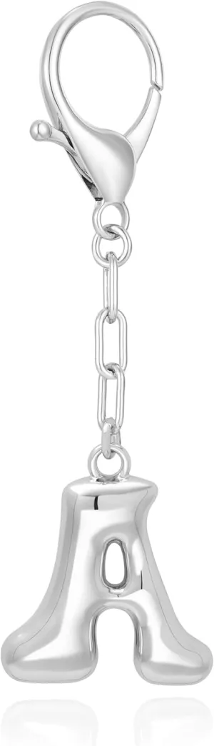 LILIE&WHITE Gold Bubble Initial Keychain For Women Handbag Charms Fashion Alphabet Keychain Accessories Gift