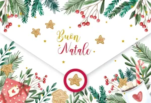 LINA OFFICINE GRAFICHE CREATIVE Italian Christmas Card Size 16 x 11 Money Holders Christmas Gift 96-910