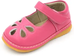 Little Mae's Boutique Mary Jane Squeaky Shoes for Toddler Girls, Ideal Walking Shoes with Removable Squeaker and Adjustable Strap - Soft Sole Shoes for Little Girls