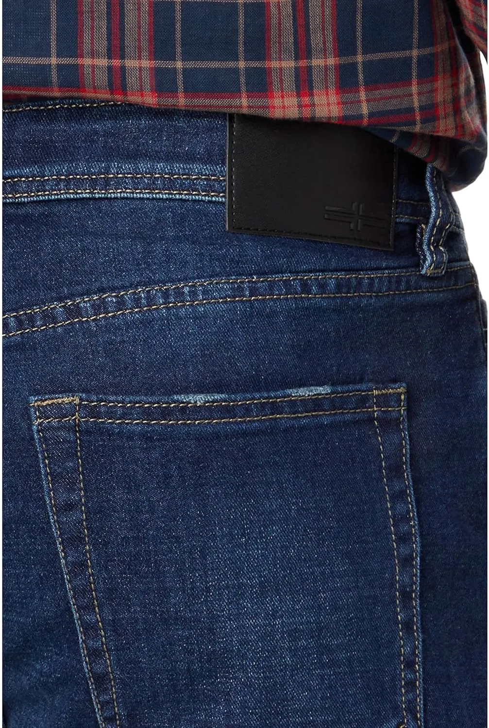 Liverpool Men's Kingston Modern Straight Crosshatch Indigo Denim