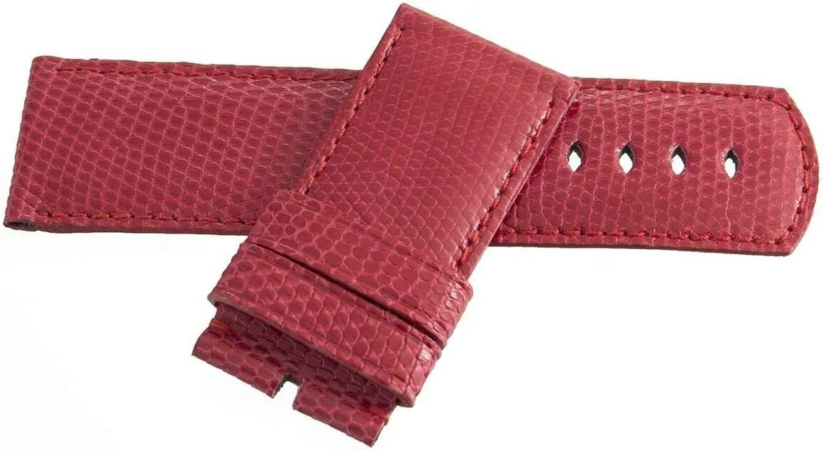 Locman Men's 31mm Red Leather Watch Band Strap