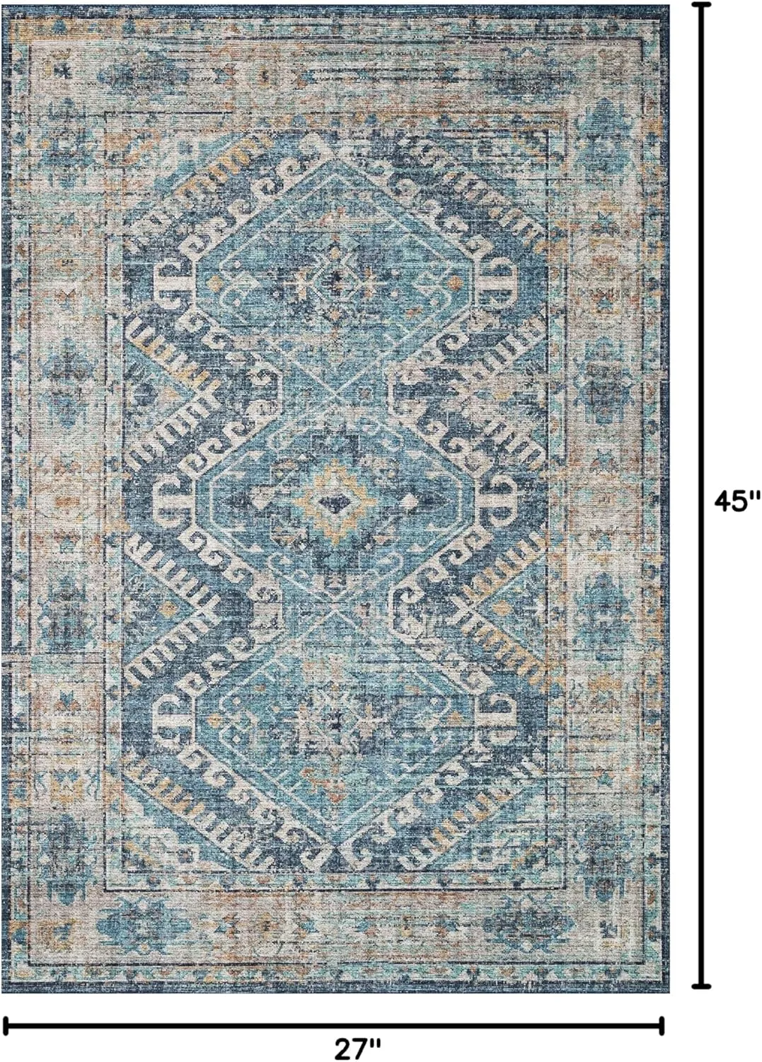 Loloi II Skye Collection SKY-03 Denim/Natural 2'-3" x 3'-9" Accent Rug
