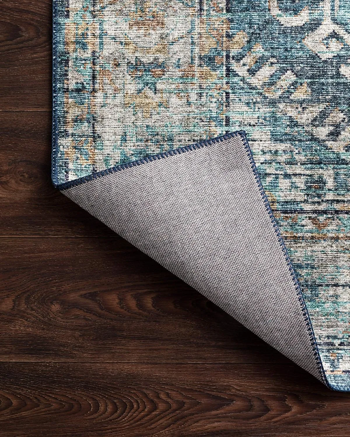 Loloi II Skye Collection SKY-03 Denim/Natural 2'-3" x 3'-9" Accent Rug