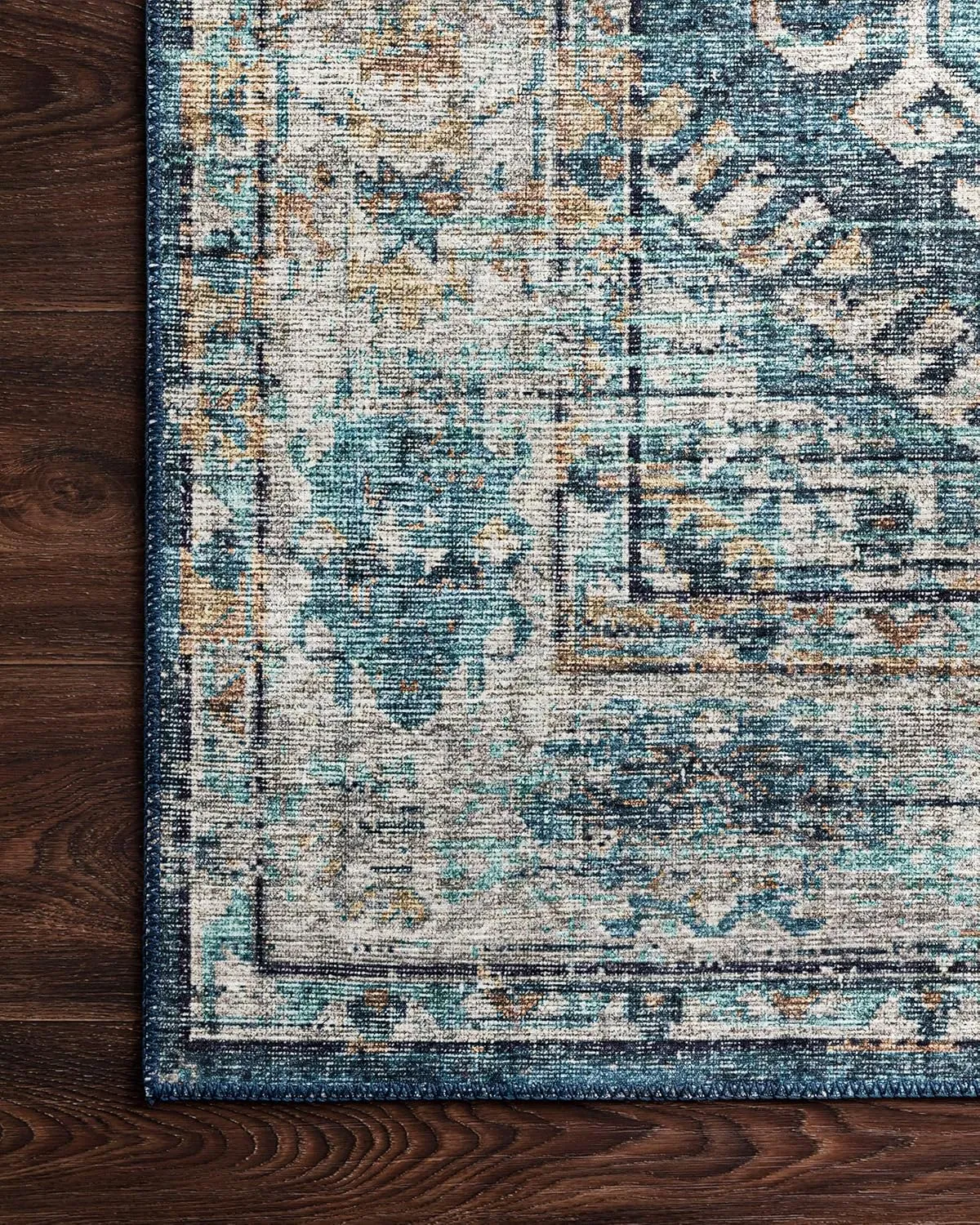 Loloi II Skye Collection SKY-03 Denim/Natural 2'-3" x 3'-9" Accent Rug