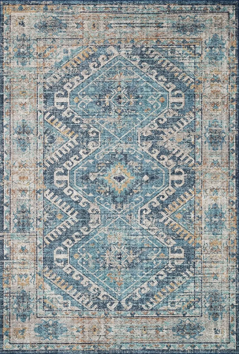 Loloi II Skye Collection SKY-03 Denim/Natural 2'-3" x 3'-9" Accent Rug