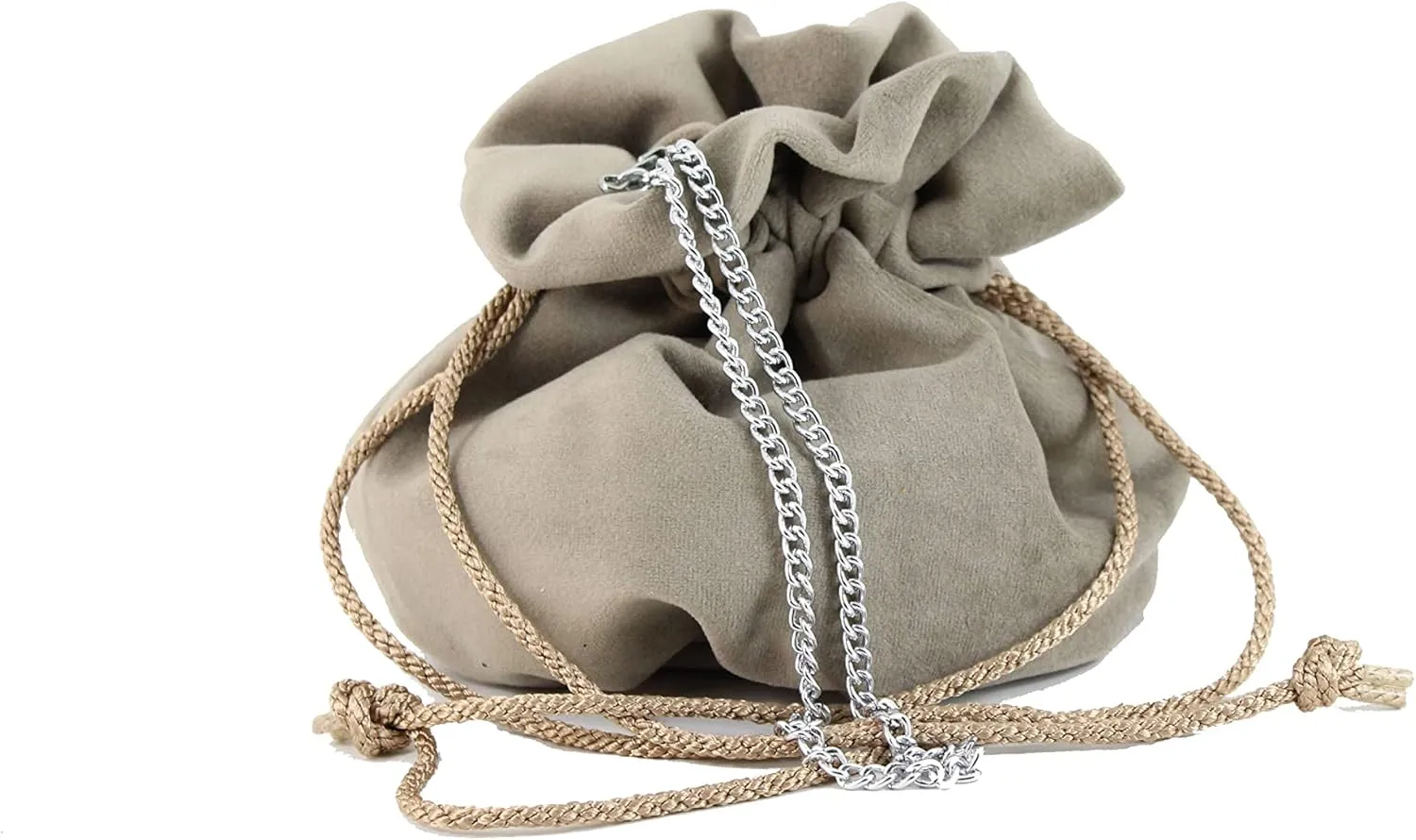 LONI British Hand Made Fantasy Suede Velvet Drawstring Clutch Shoulder Cross-body Bag
