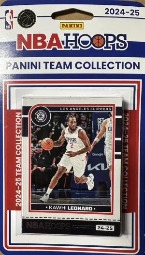 Los Angeles Clippers 2024 2025 Hoops Factory Sealed Team Set Featuring Kawhi Leonard and James Harden with a Rookie Card of Cam Christie Plus