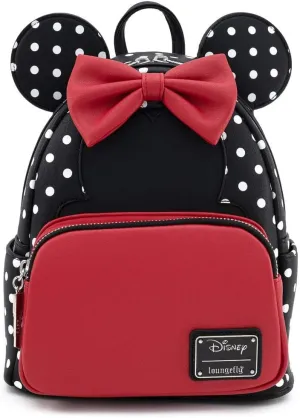 Loungefly Disney Minnie Mouse Polka Dot Womens Double Strap Shoulder Bag Purse