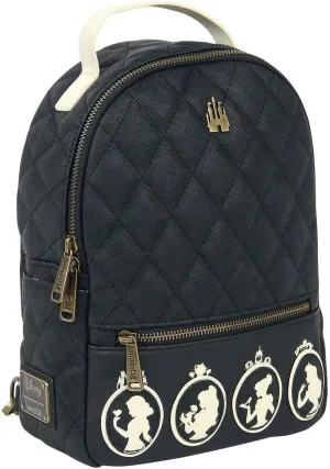Loungefly Disney Princesses Silhouette Faux Leather Womens Double Strap Shoulder Bag Purse Handbag
