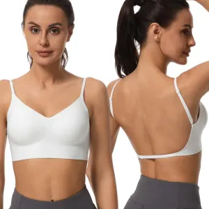 Low Back Push Up Bra Seamless Wirefree Comfort Padded Bralette Backless Convertible Support Bras