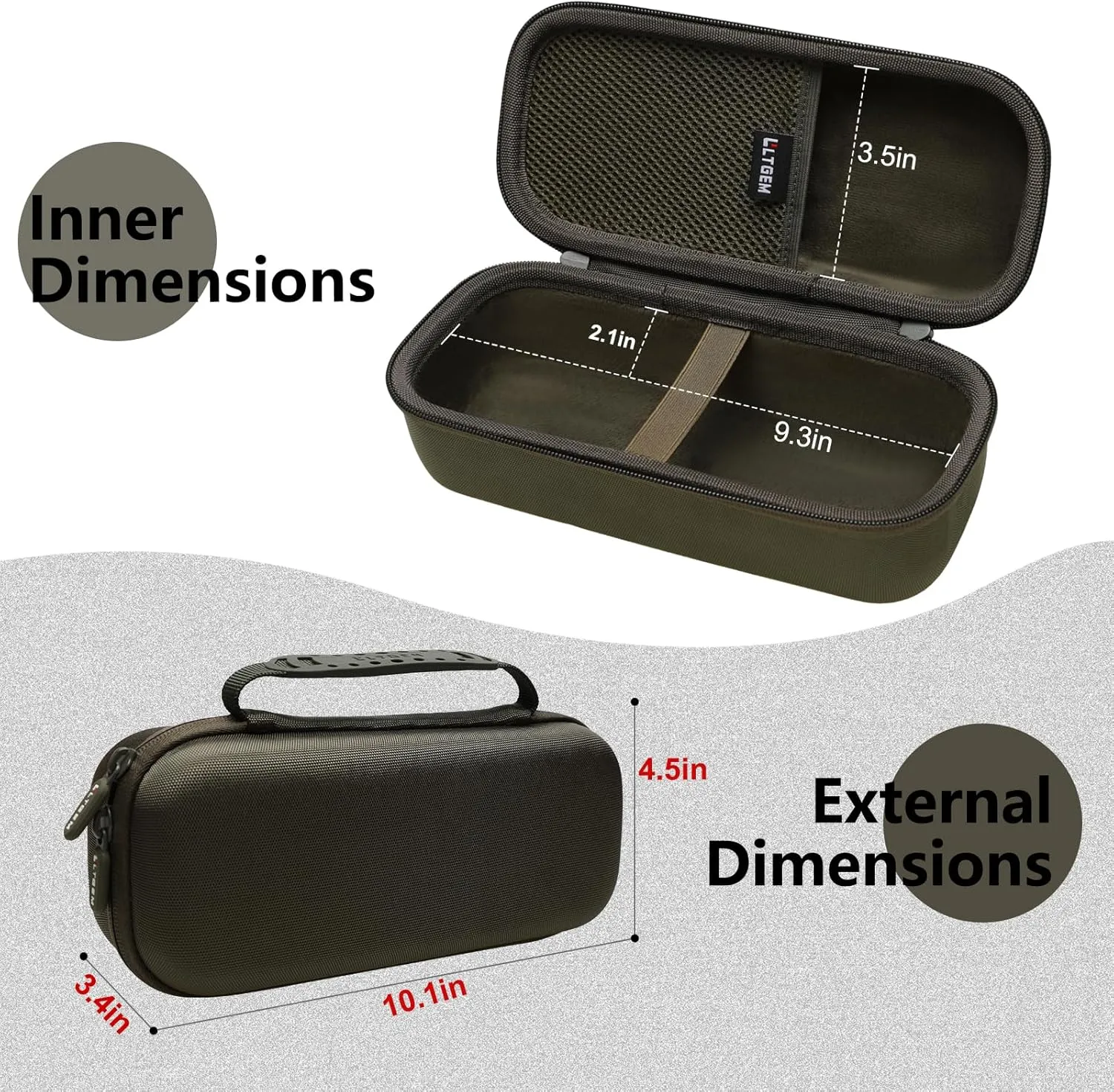 LTGEM Case Compatible with Bose SoundLink Flex 2nd Gen/SoundLink Flex Portable Bluetooth Speaker with Shoulder Strap, Green(Case Only)