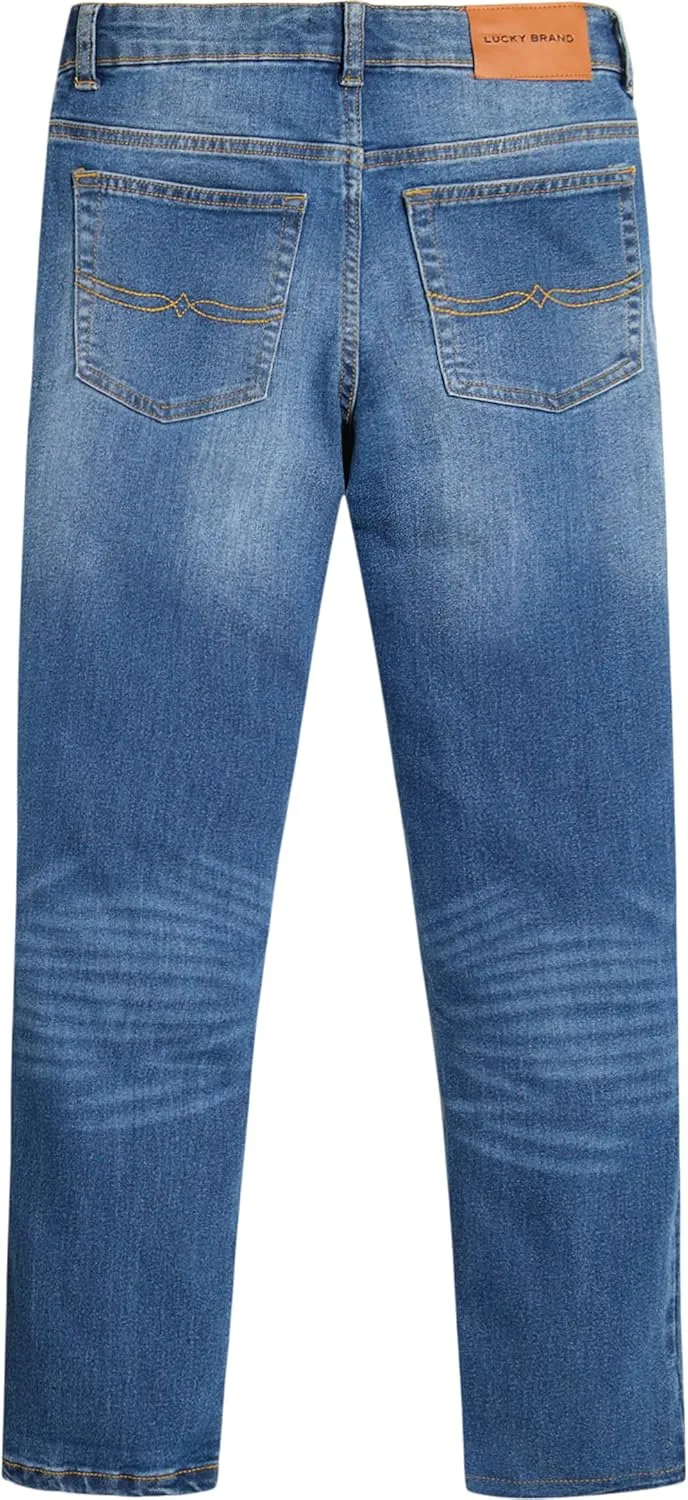 Lucky Brand Boys' Skinny Fit Stretch Denim Jean 5Pocket Style Zipper Fly & Button Closure