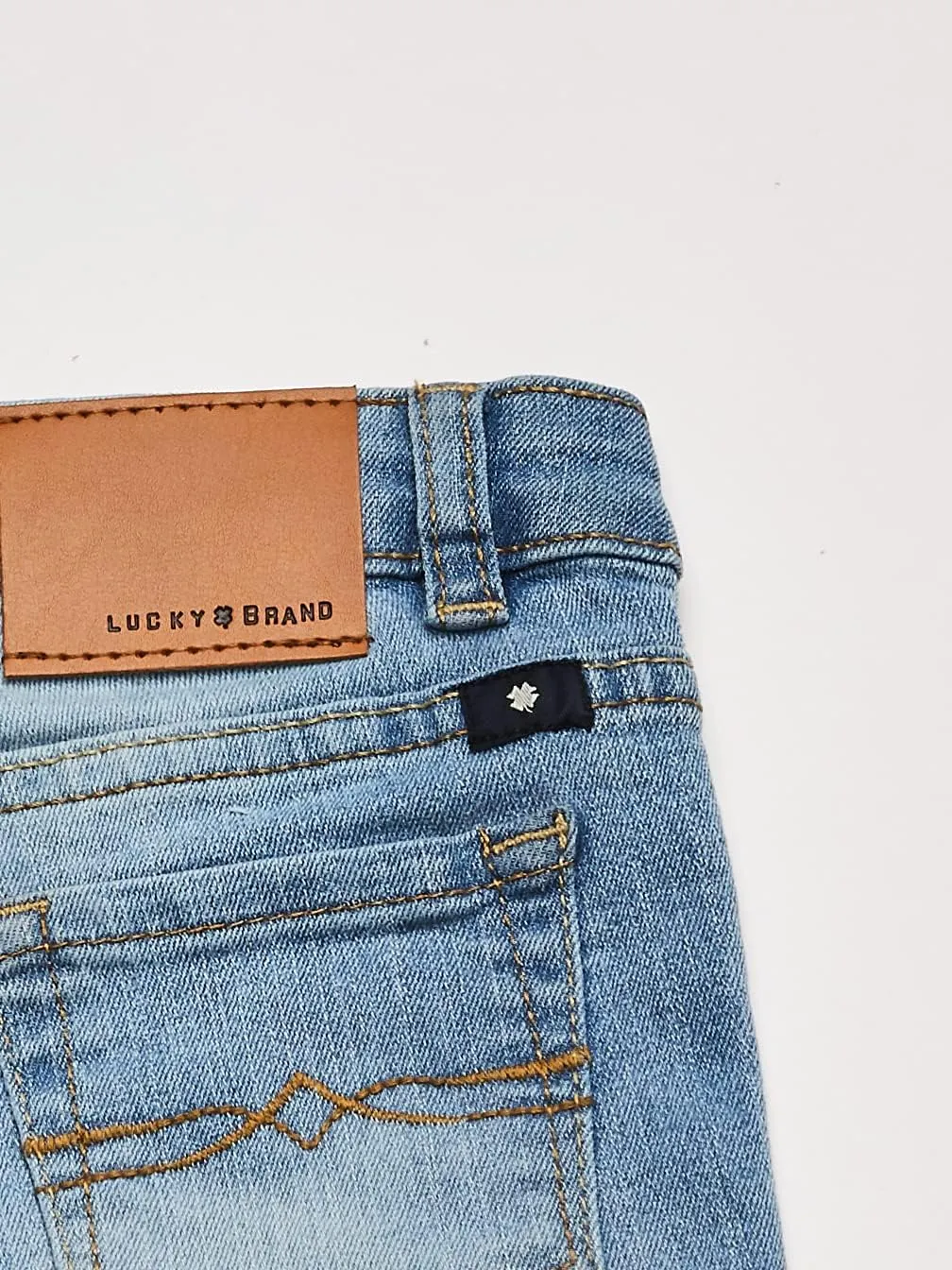 Lucky Brand Girls' Cuffed Jean Shorts, Stretch Denim with 5 Pockets, Mid to High Rise Waist