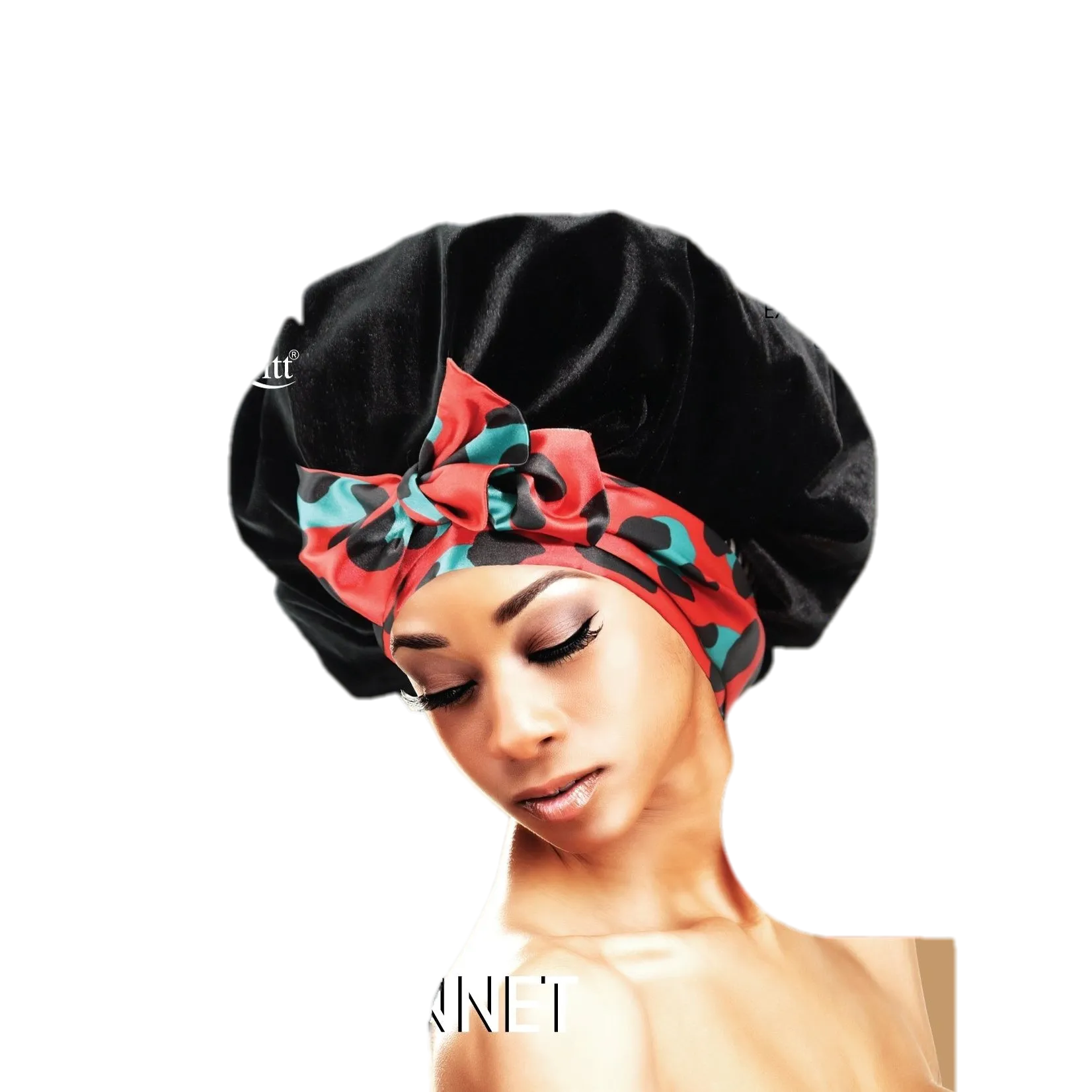 Lux by Qfitt Velvet Tie Bonnet (L-XL)