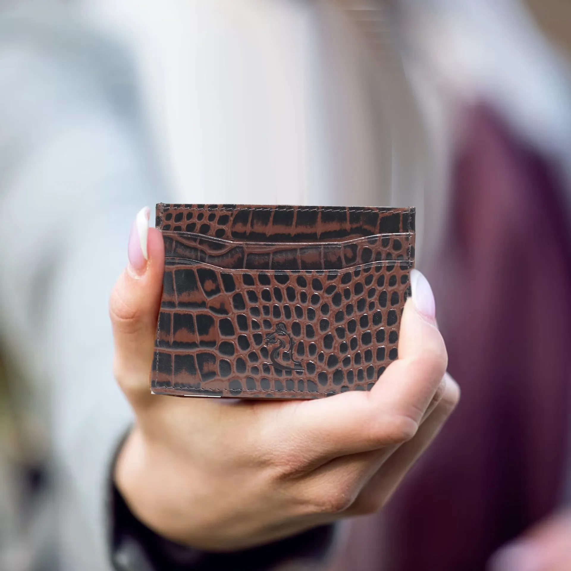 Luxuries Croco Design Card Holder