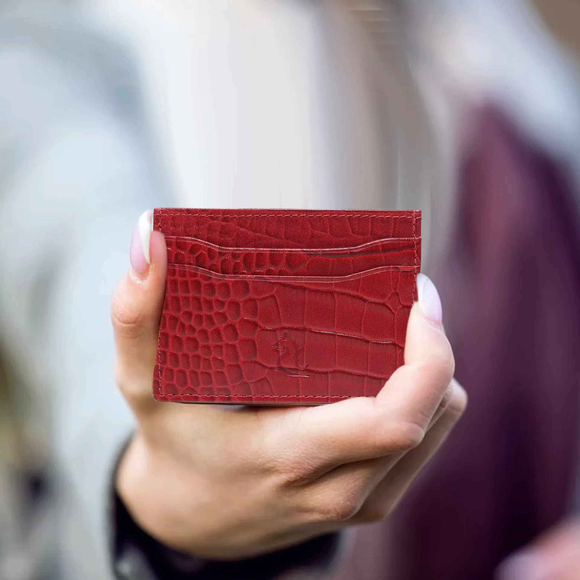 Luxuries Croco Design Card Holder