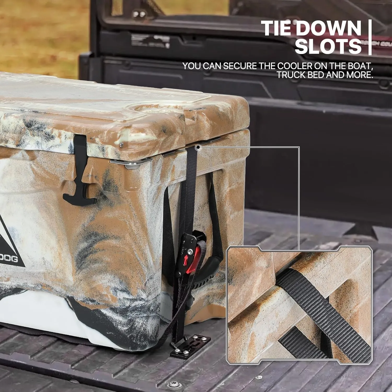 MADOG Portable Small Cooler, Lightweight Hard Cooler, Leak-Proof Beach Cooler for 5-7 Days Ice Retention, LLDPE Compact Coolers for Camping, Drink and Traveling