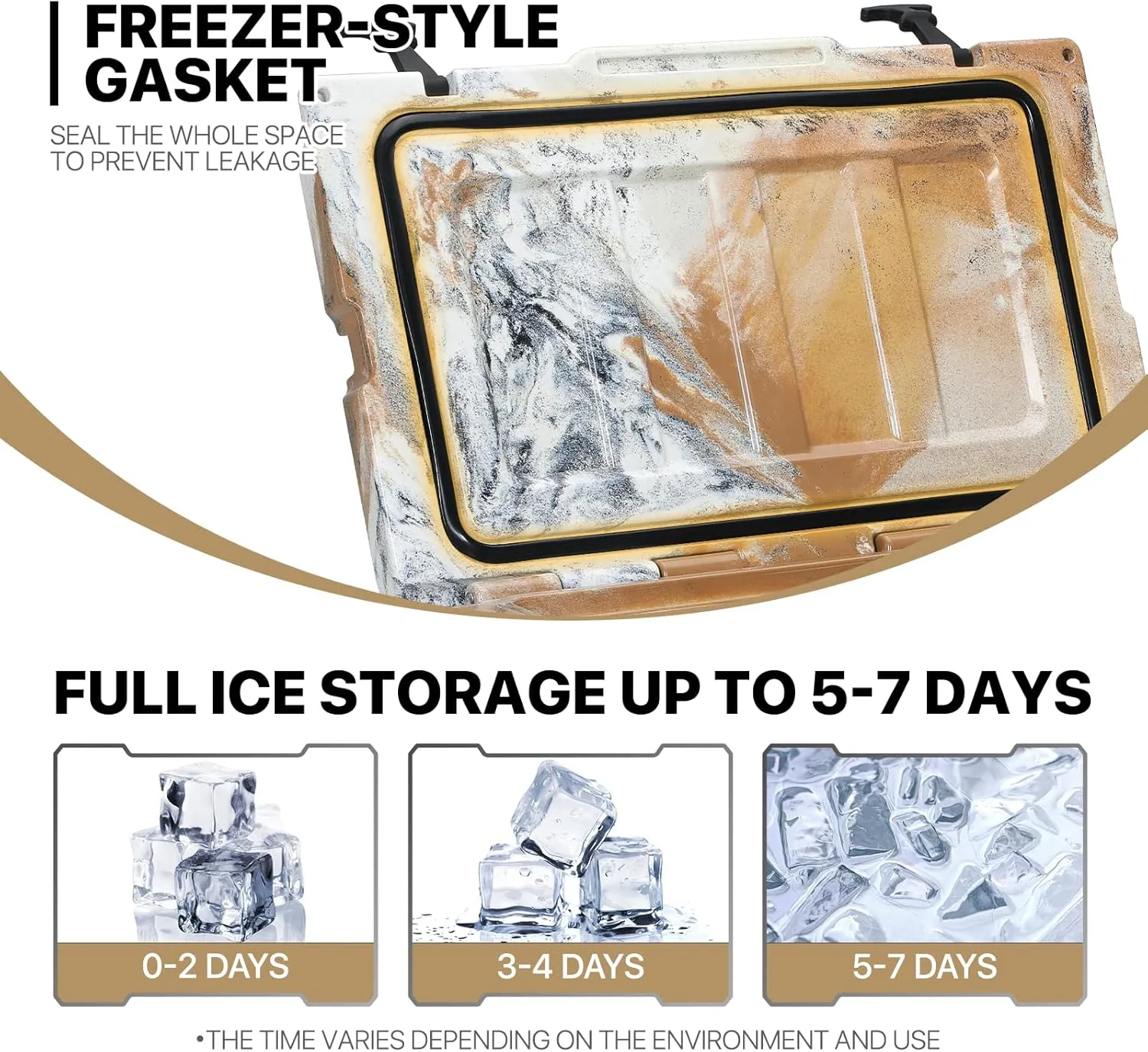 MADOG Portable Small Cooler, Lightweight Hard Cooler, Leak-Proof Beach Cooler for 5-7 Days Ice Retention, LLDPE Compact Coolers for Camping, Drink and Traveling