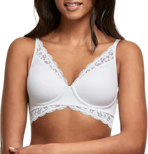 Maidenform Pure Comfort Lace Bralette, Our Best Longline Bralette for Women, Convertible Wireless Bra