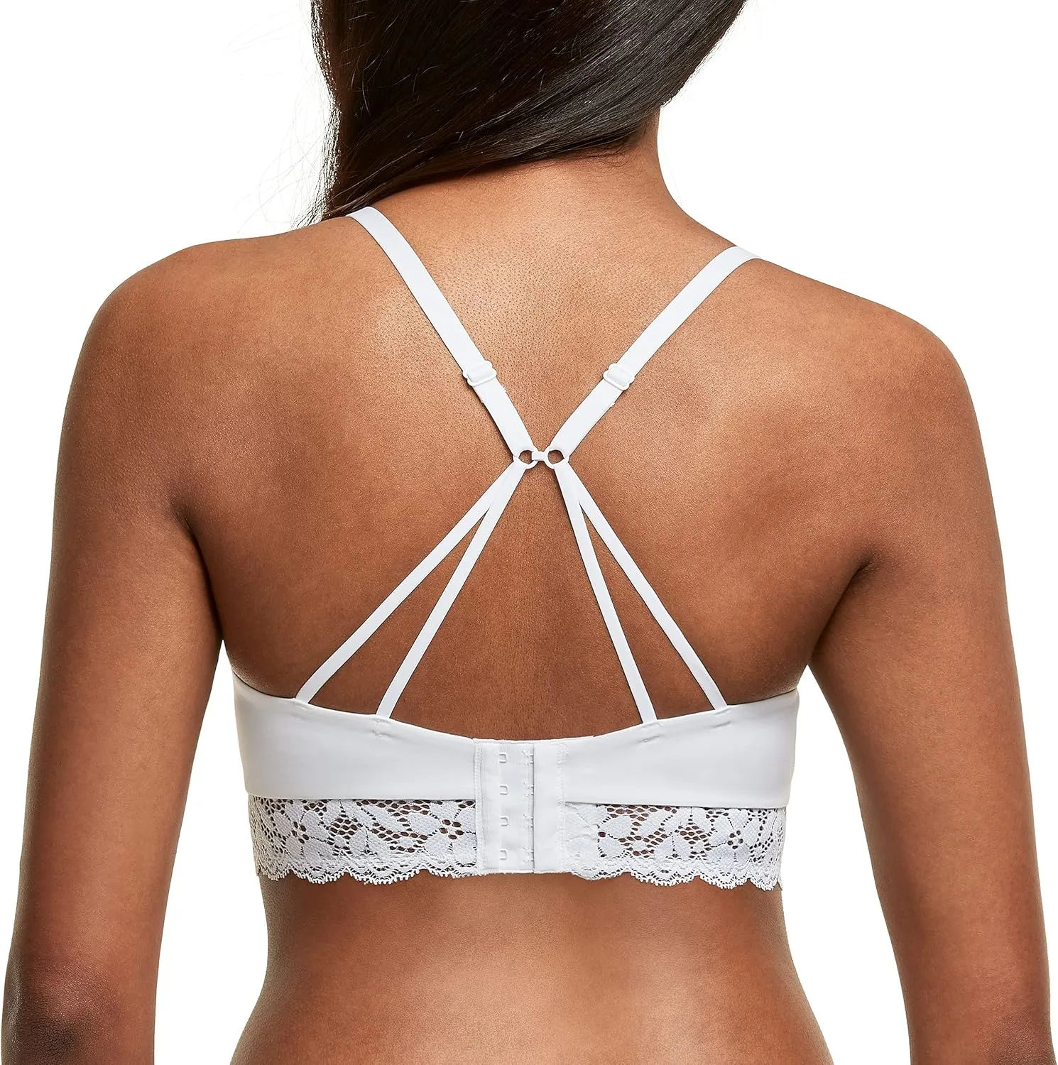 Maidenform Pure Comfort Lace Bralette, Our Best Longline Bralette for Women, Convertible Wireless Bra
