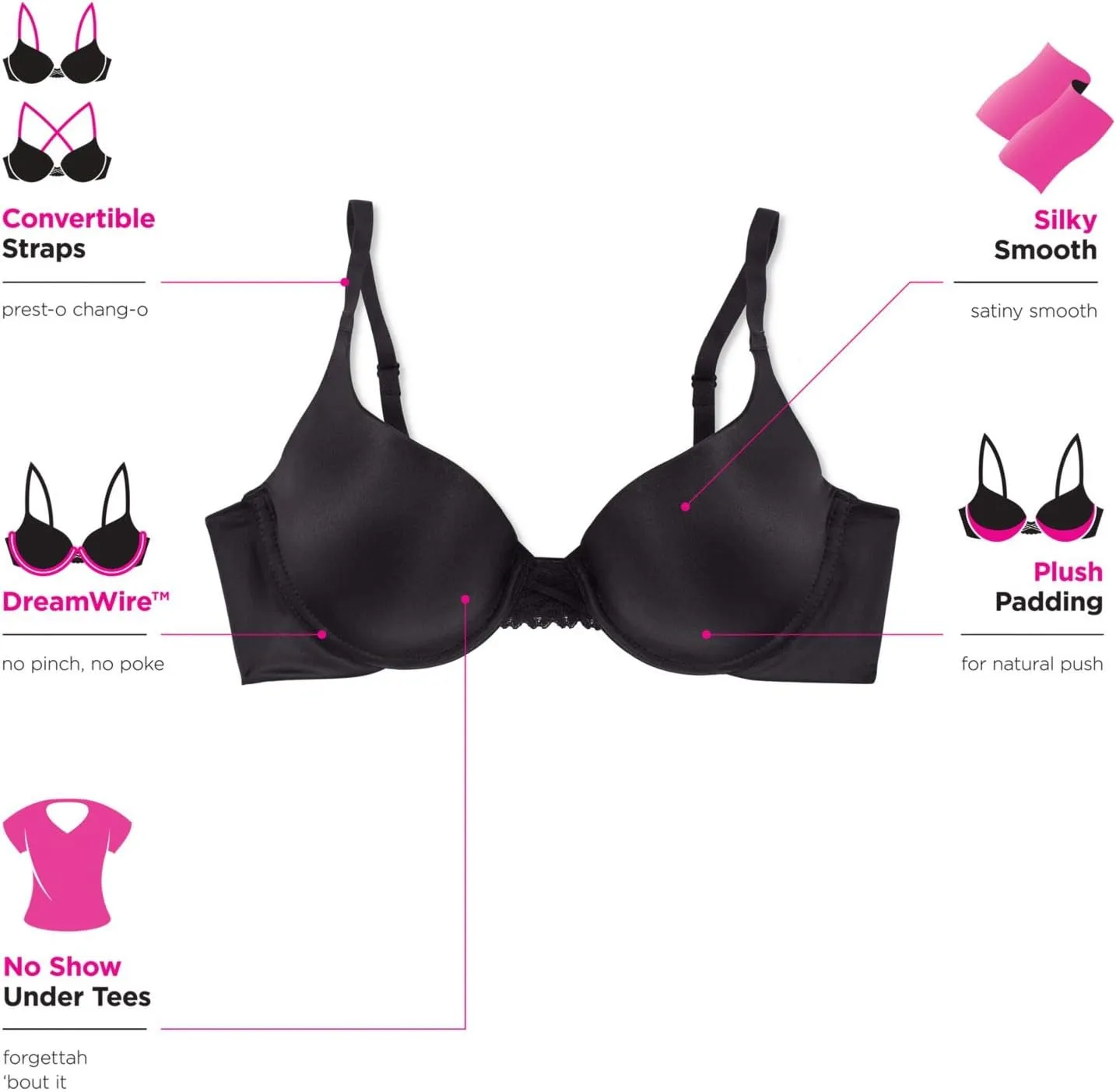 Maidenform Women's Dreamwire Push Up Underwire Bra