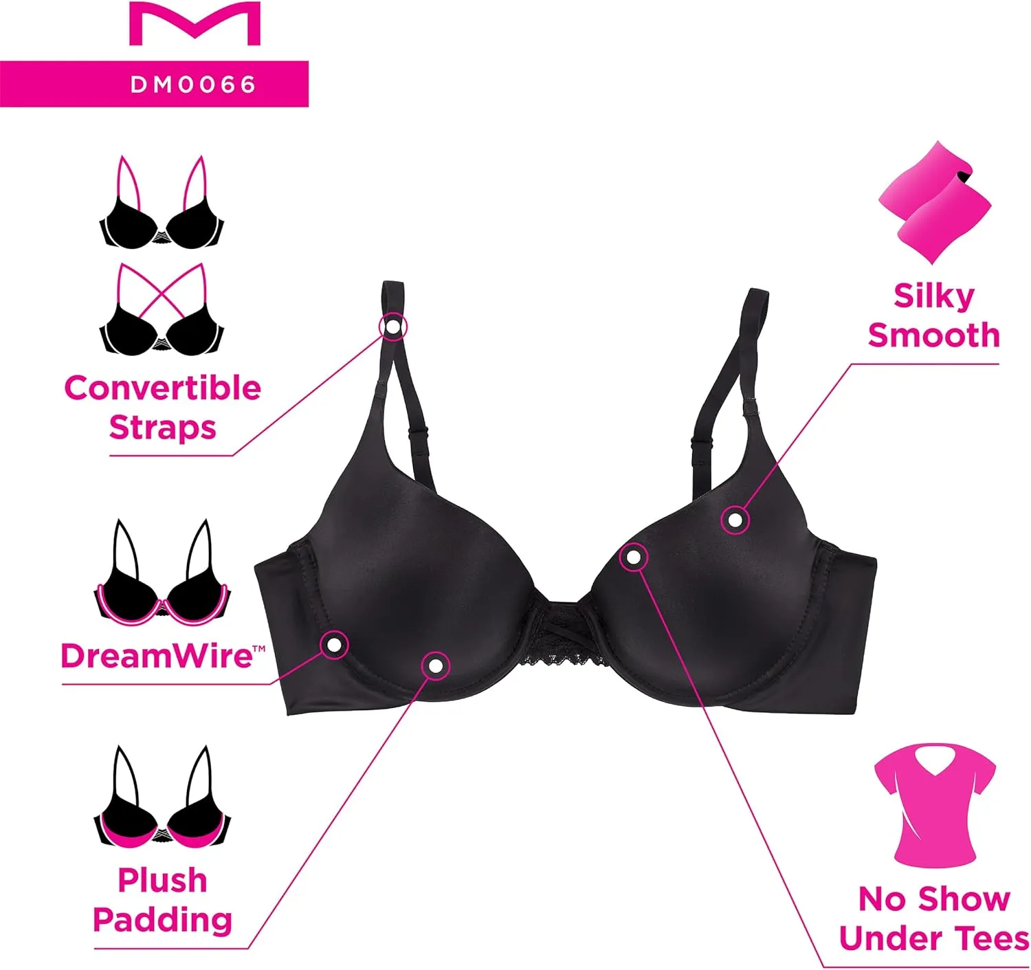 Maidenform Women's Dreamwire Push Up Underwire Bra