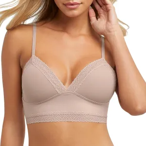 Maidenform Women's M Lace Trim Triangle Rib Bralette