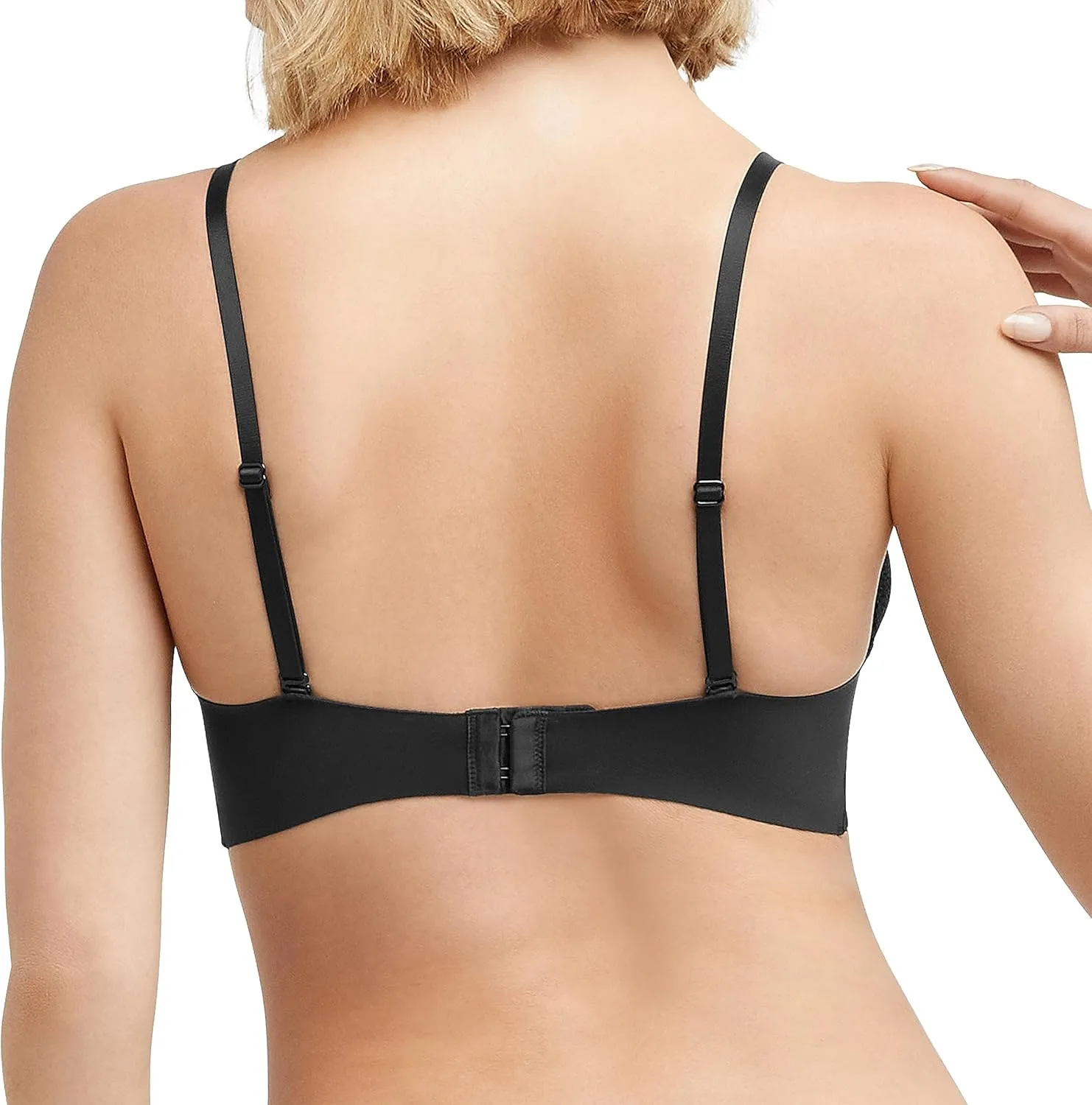 Maidenform Women's M Lace Trim Triangle Rib Bralette