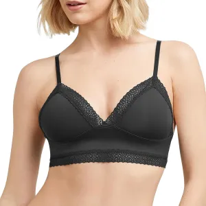 Maidenform Women's M Lace Trim Triangle Rib Bralette