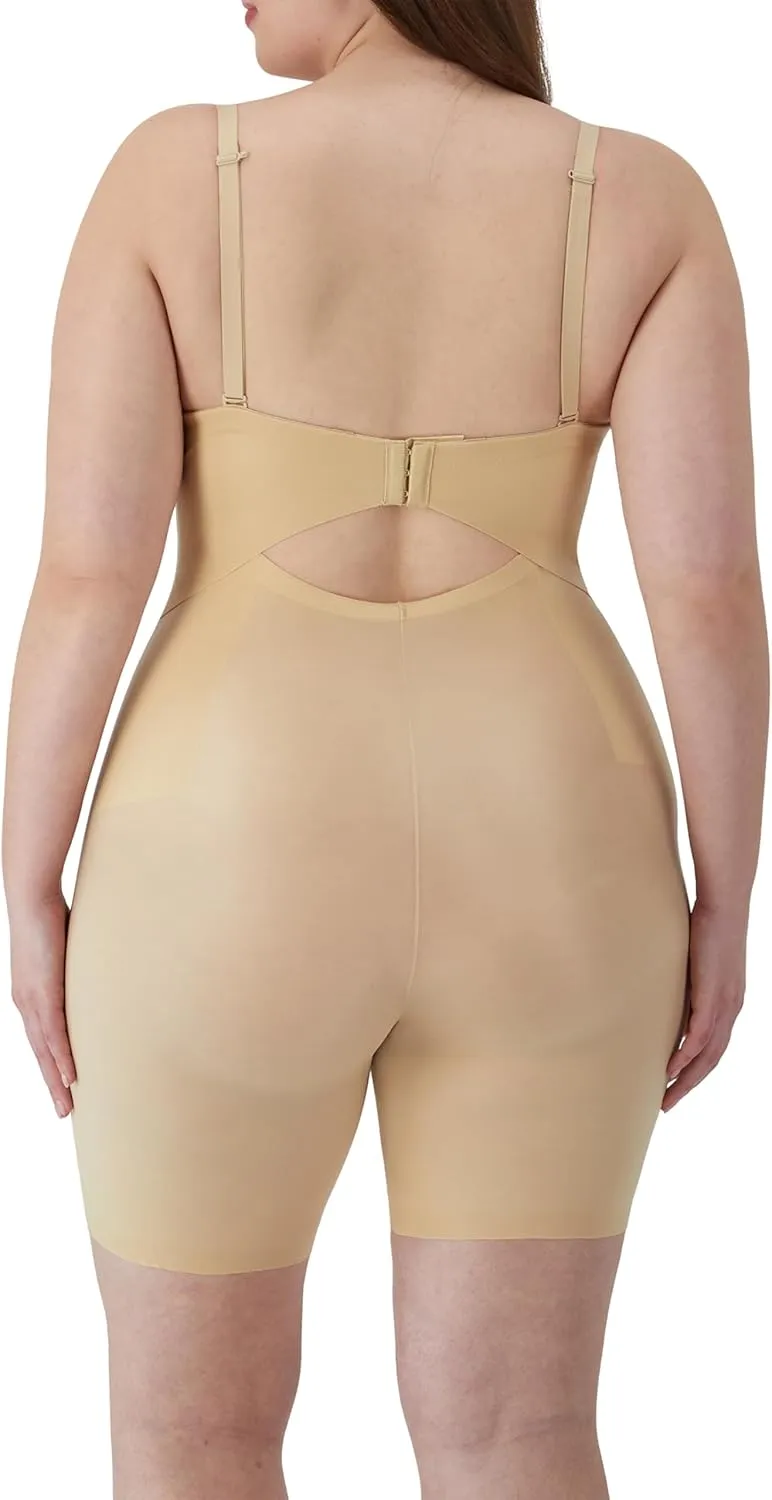 Maidenform Women's Shapewear Tummy Control Bodysuit with Mid-Thigh Shaper Shorts, Convertible Body Shaper, Wear 12 Ways