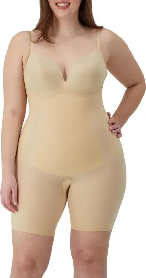 Maidenform Women's Shapewear Tummy Control Bodysuit with Mid-Thigh Shaper Shorts, Convertible Body Shaper, Wear 12 Ways