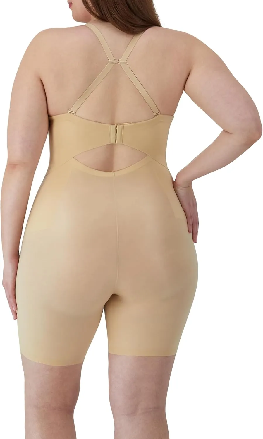 Maidenform Women's Shapewear Tummy Control Bodysuit with Mid-Thigh Shaper Shorts, Convertible Body Shaper, Wear 12 Ways