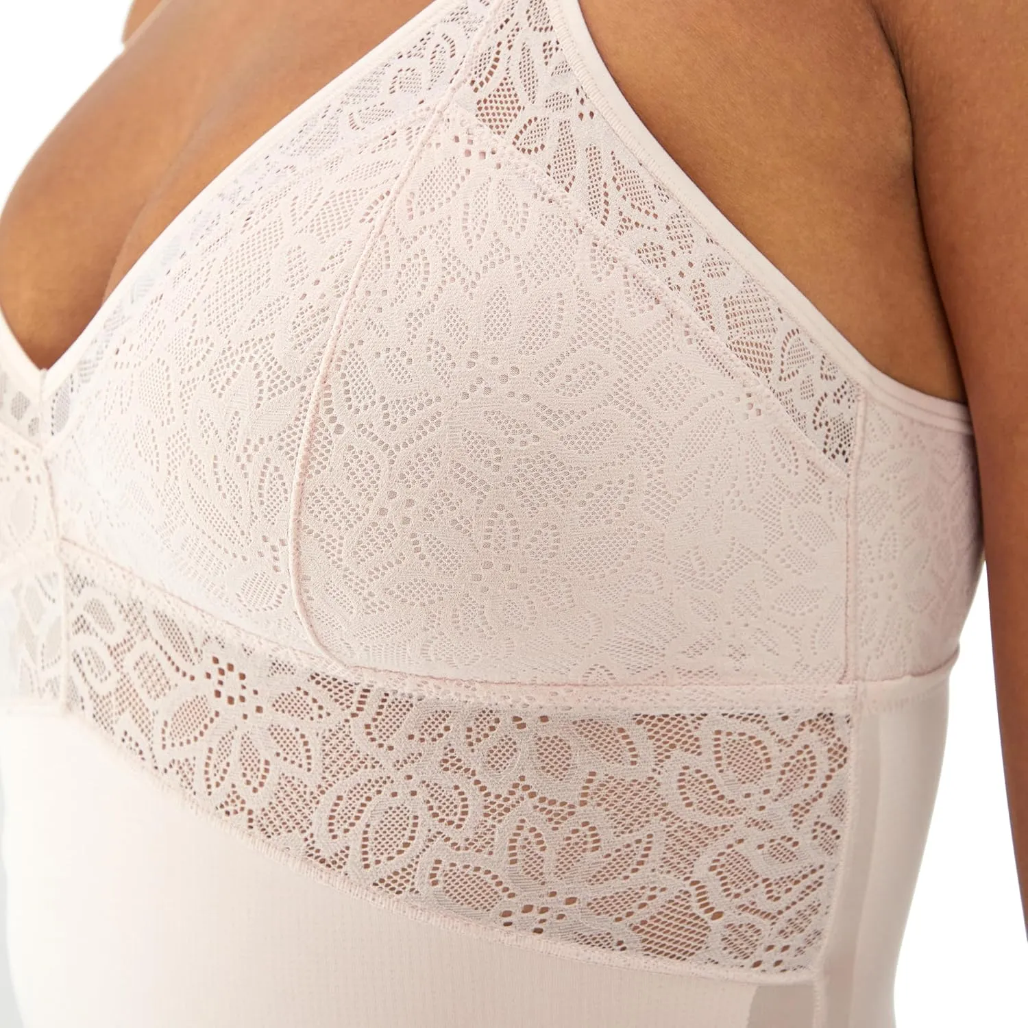 Maidenform Women's Shapewear Tummy Control Lace Bodysuit, Built-in Wireless Bra Converts to Strapless, Wedding Shapewear